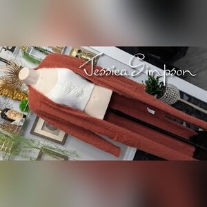 Jessica Simpson Burnt Orange Faux Fur Cardigan XS-SM
